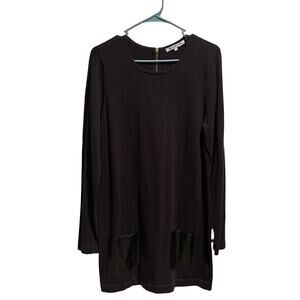 Eight Eight Eight Dress Womens Size Large Navy Long Sleeve